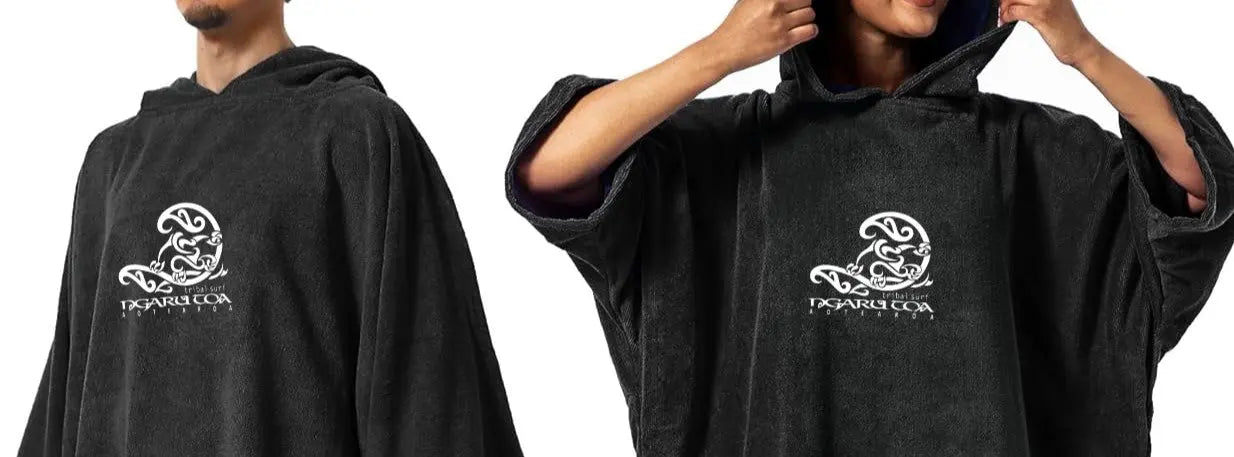 Ngaru Toa Tribal Surf 'MOODIE' Hoodie Towel Maori Surf Wear - Ngaru Toa Aotearoa