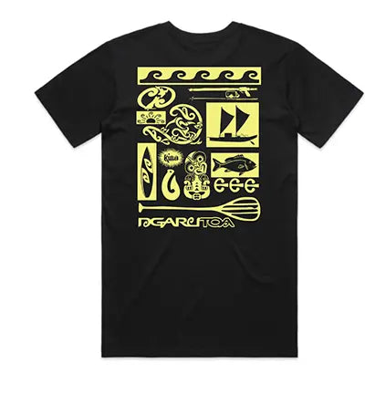 Ngaru Toa Waterman - The Icon Tee Kowhai Ngaru Toa Aotearoa