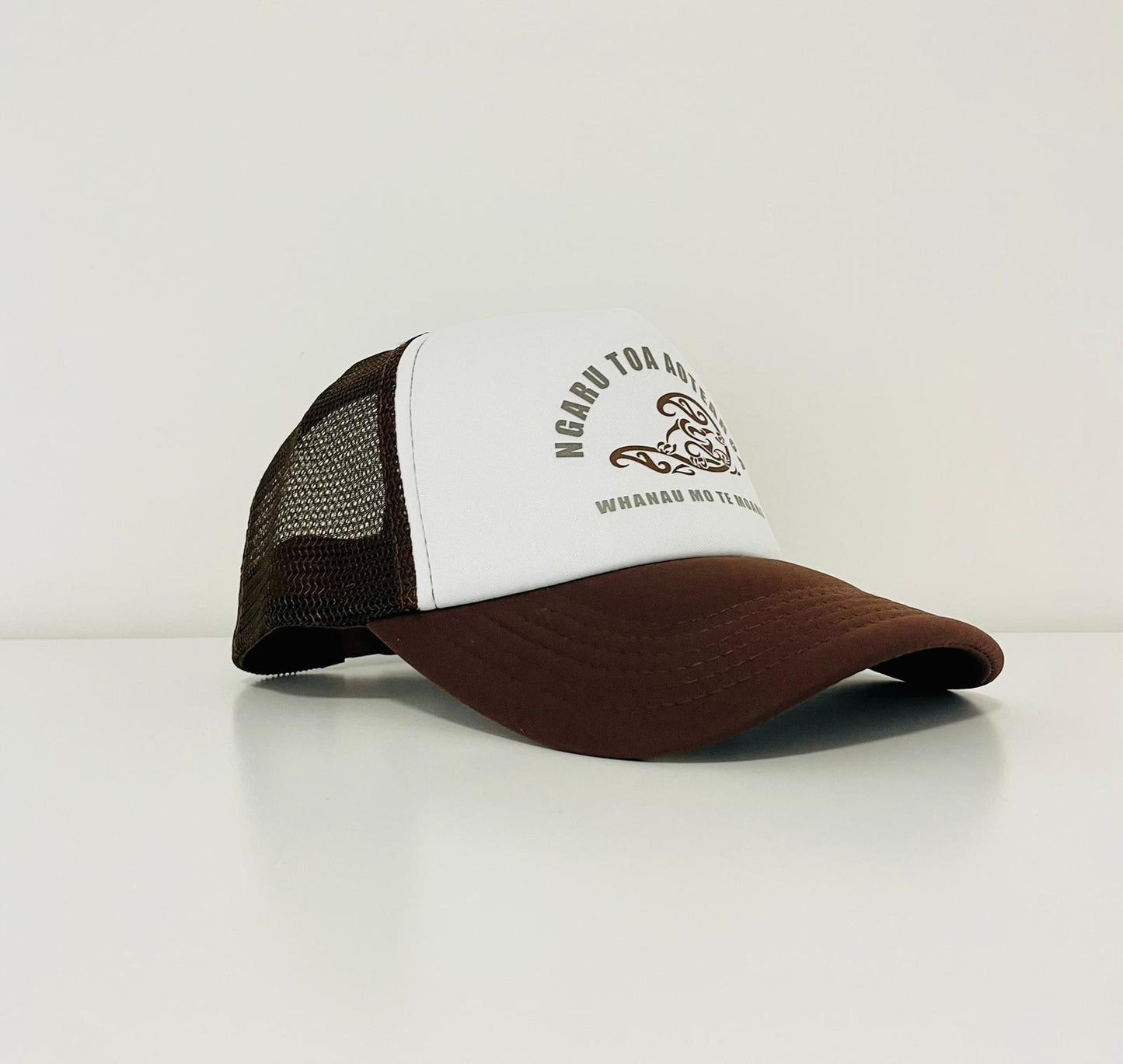 'Mo Te Moana' Parāone (Brown) Trucker cap