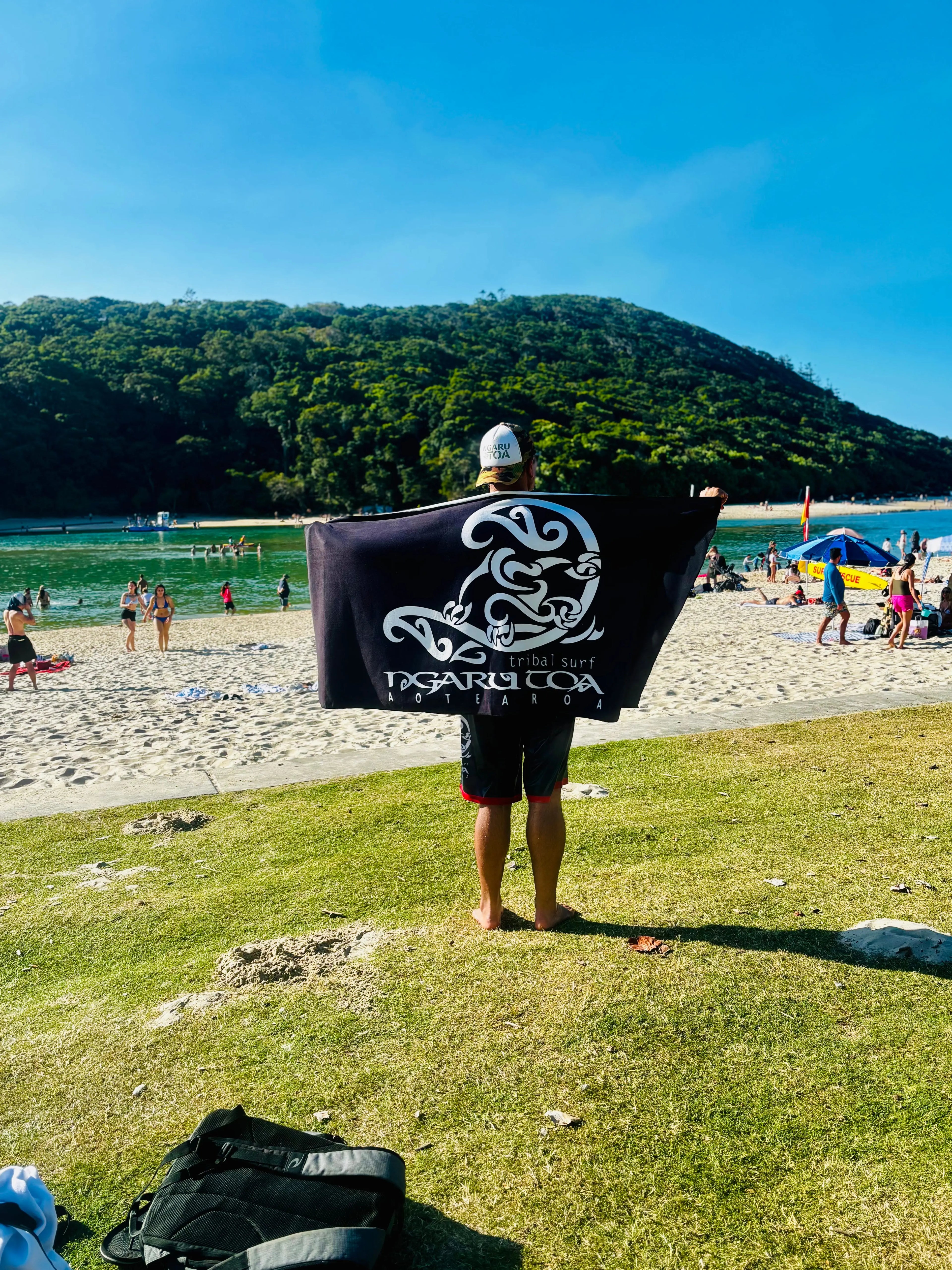 Tribal Surf Beach Towel Ngaru Toa Aotearoa