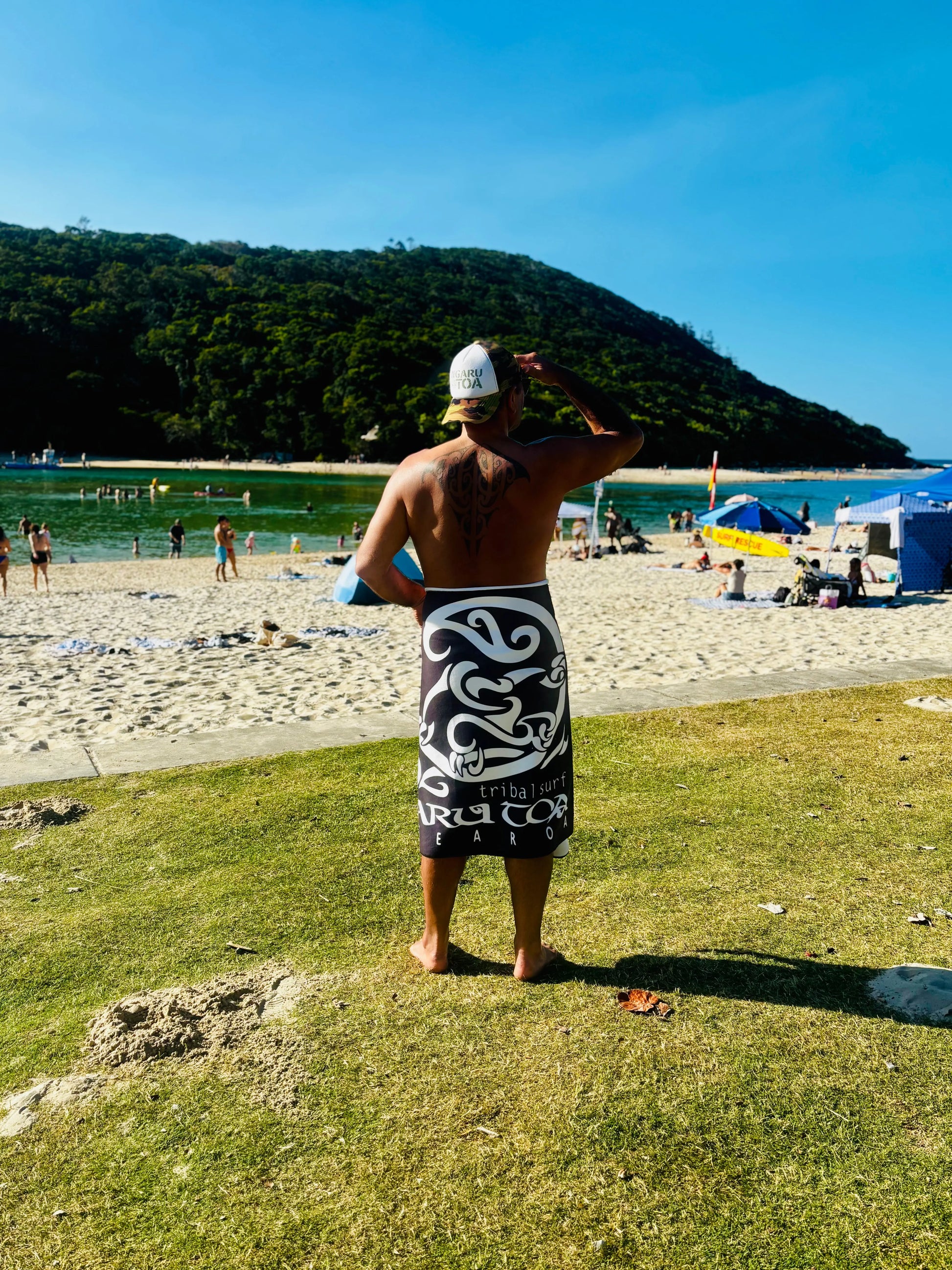 Tribal Surf Beach Towel Ngaru Toa Aotearoa