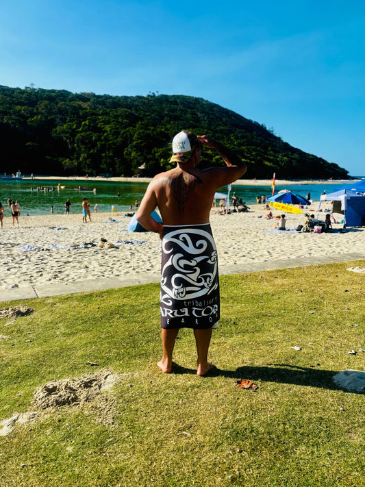 Tribal Surf Beach Towel Ngaru Toa Aotearoa