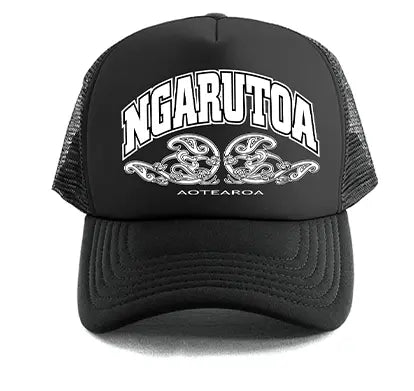 NTA Revo Black Trucker Cap Ngaru Toa Aotearoa