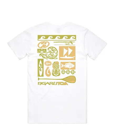 Waterman - The Icon Tee (White) Ngaru Toa Aotearoa